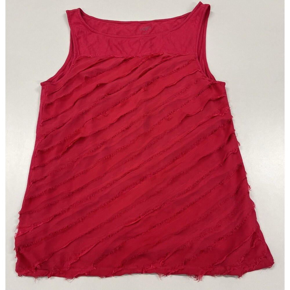 Women's Ann Taylor Loft Pink Tank Top, Large